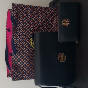 Black Tory Burch Crossbody Bag and  XL Wallet.